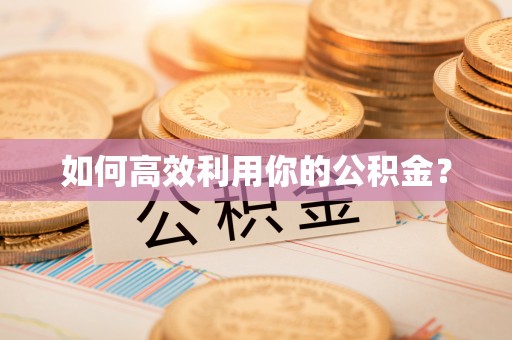 淡水如何高效利用你的公积金？